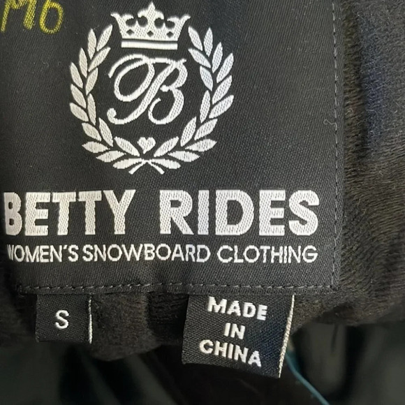 BETTY RIDES Mosiac Print Rocker Snowboard Ski Pant Teal Green 10K Waterproof S - Picture 12 of 16